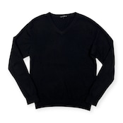 カシミヤ100% TAKASHIMAYA タカシマヤ 高島屋 Vネック カシミア ウール ニット セーター サイズ L /メンズ/ブラック