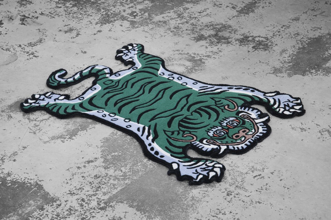 Tibetan Tiger Rug 《Sサイズ•ウール・オリジナル2・フォレスト Tibetan Tiger Rug 《Sサイズ•ウール・オリジナル2・フォレスト