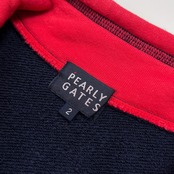 PEARLY GATES パーリーゲイツ ロゴ刺繍 ハイネック ハーフジップ スウェット トレーナー サイズ 2 /ネイビー/ゴルフ