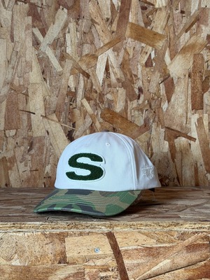STUSSY CHENILLE S LOW PRO CAP (WOODLAND CAMO)