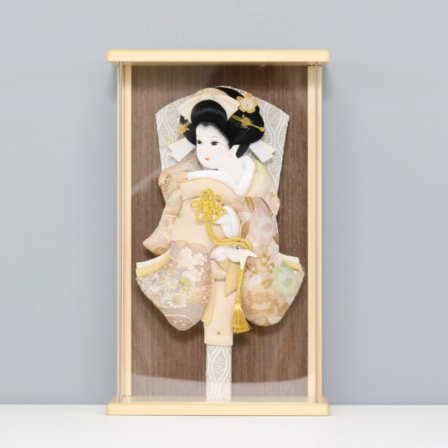 【桃山 美月刺繍 振袖羽子板 10号】 羽子板飾り アクリルケース飾り 羽子板｜木製｜壁掛け｜和モダン｜コンパクト