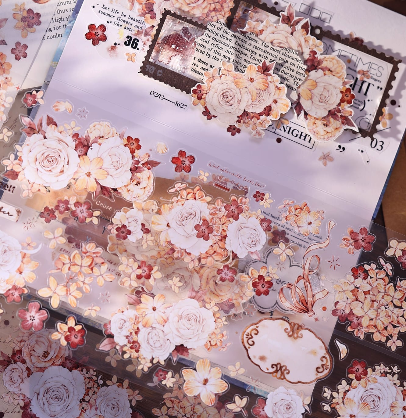 ♡海外マステ♡  什物  さん  Collage  03（ 霧面PET ） ♡海外マステ♡ 什物 さん Collage 03（ 霧面PET ） ♡海外マステ♡ 什物