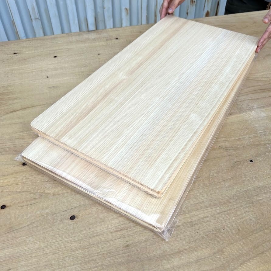 大きい柾目のひのきまな板 接ぎ合わせ 約60×30×2cm 2枚セット | ひのき