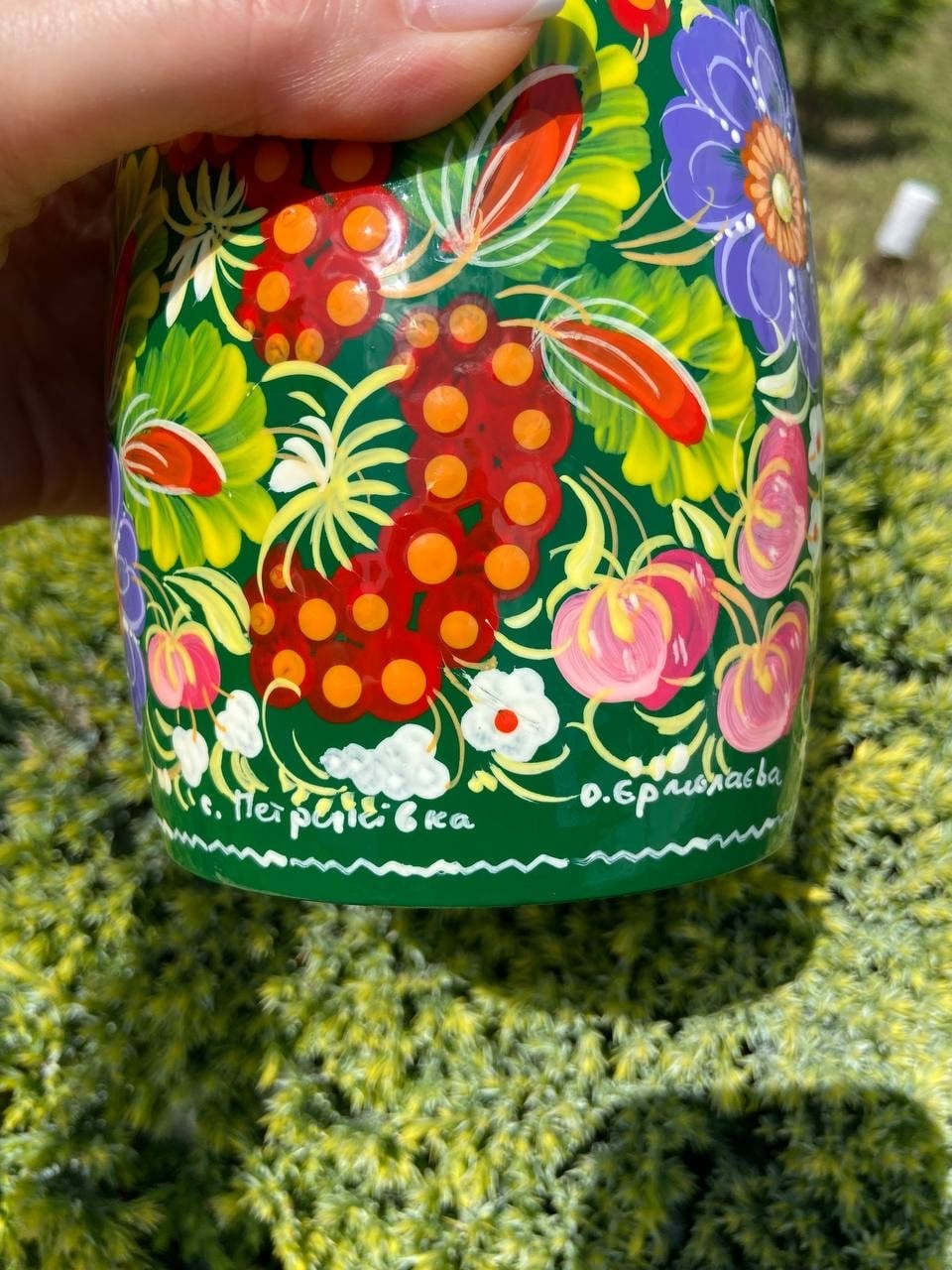 ペトリキフカ塗り 木製ボックス 小物入れ（Yermolayeva Olga作