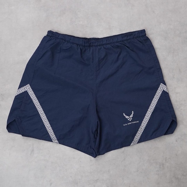 米軍 US エアフォース トレーニングパンツ ショーツ 紺 L 15108