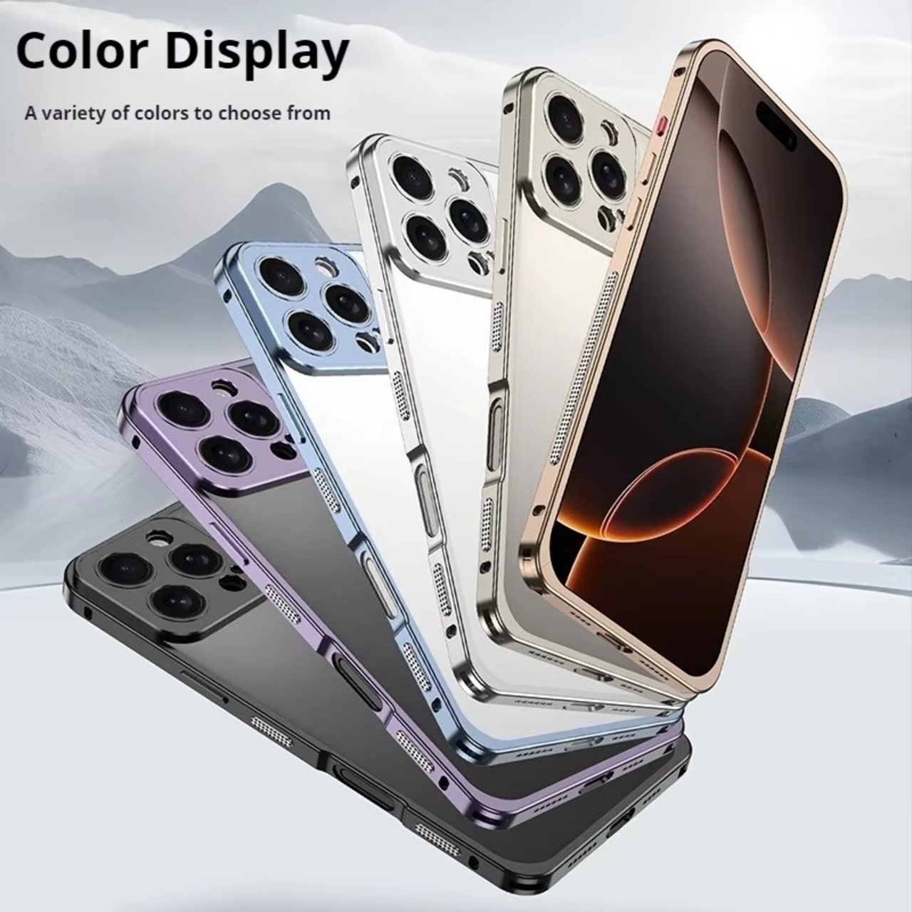 ◆iPhone 16/15/14/13/Pro/Pro Max/Plus/e◆Lock Metal Frame + Camera Cover Case / ロック メタルフレーム + カメラ カバー スマホケース