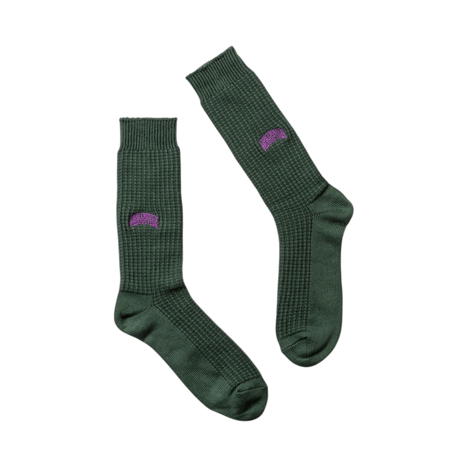 【TIGHTBOOTH】WAFFLE SOCKS(Dark Green)