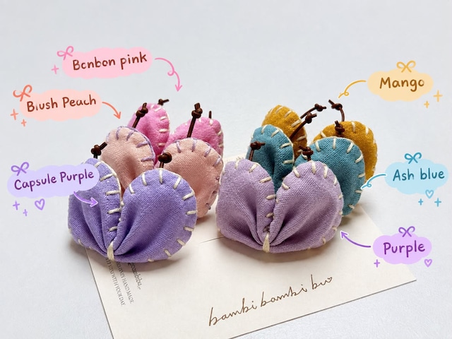 【受注販売】밤비밤비부　bambibambibu Butterfly hair pin. 1p  basic