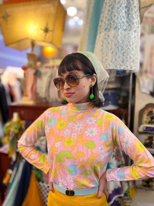 60's knit cut sew "CAMAY" dead stock