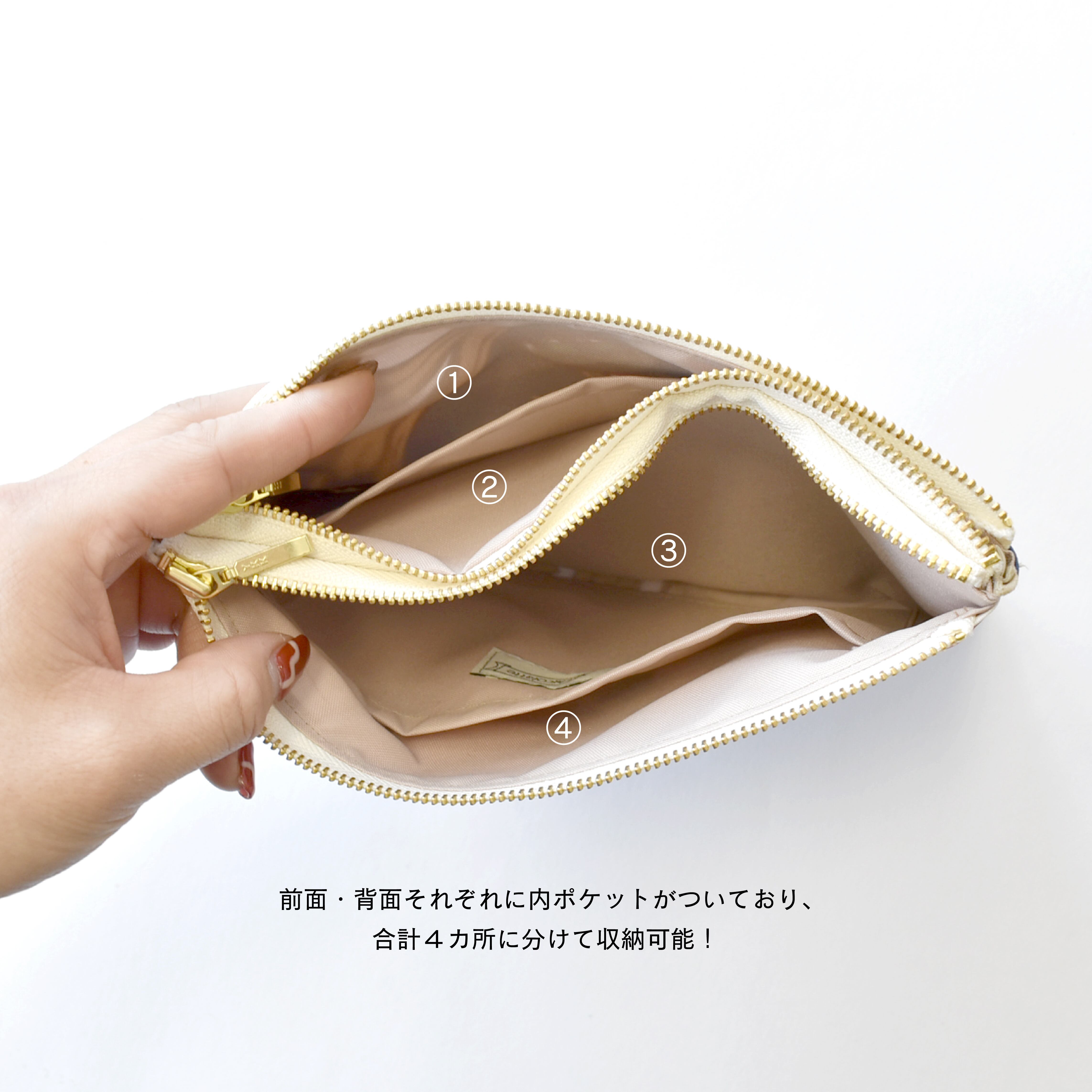 W ZIP POUCH / No,10215 | Chicolatte | チコラッテ
