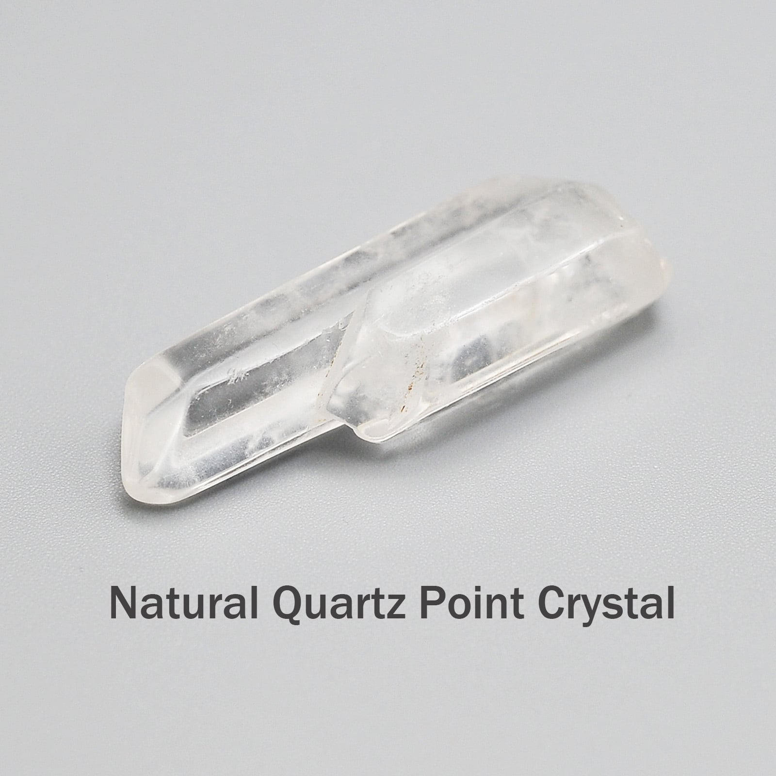 水晶 ポインター 原石 2点セット 天然水晶 ポイント原石・連晶（ツイン水晶）/ ポリッシュあり ― 透明感