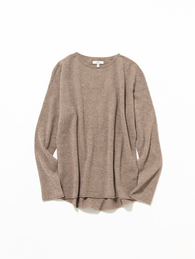 CREW-NECK ROUND TAIL PULLOVER〈BROWN〉