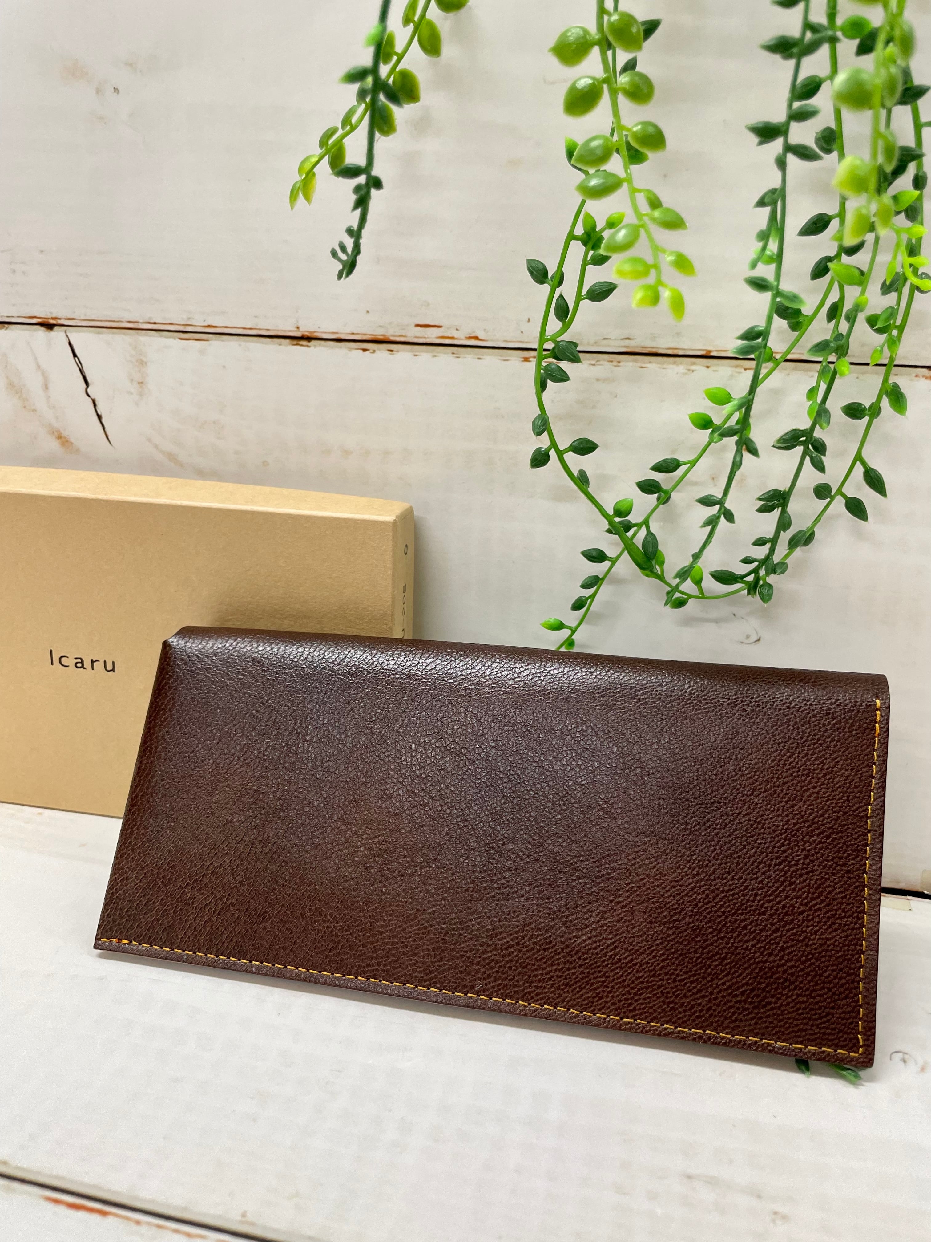 送料無料】 Icaru レザー長財布(ブラウン) | おくりもの屋ショップ