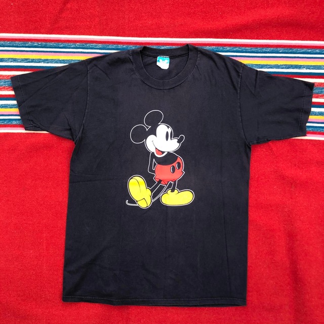 80 S ミッキー ミッキーマウス ディズニー ヴィンテージ Tシャツ Disney Mickey 黒 L ヴィンテージ古着 アンティーク商品取扱い Black Smith ブラックスミス スペシャルビンテージ Vintage