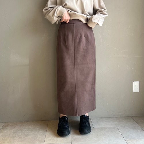 【 CLOCHE 】スウェードIラインスカート