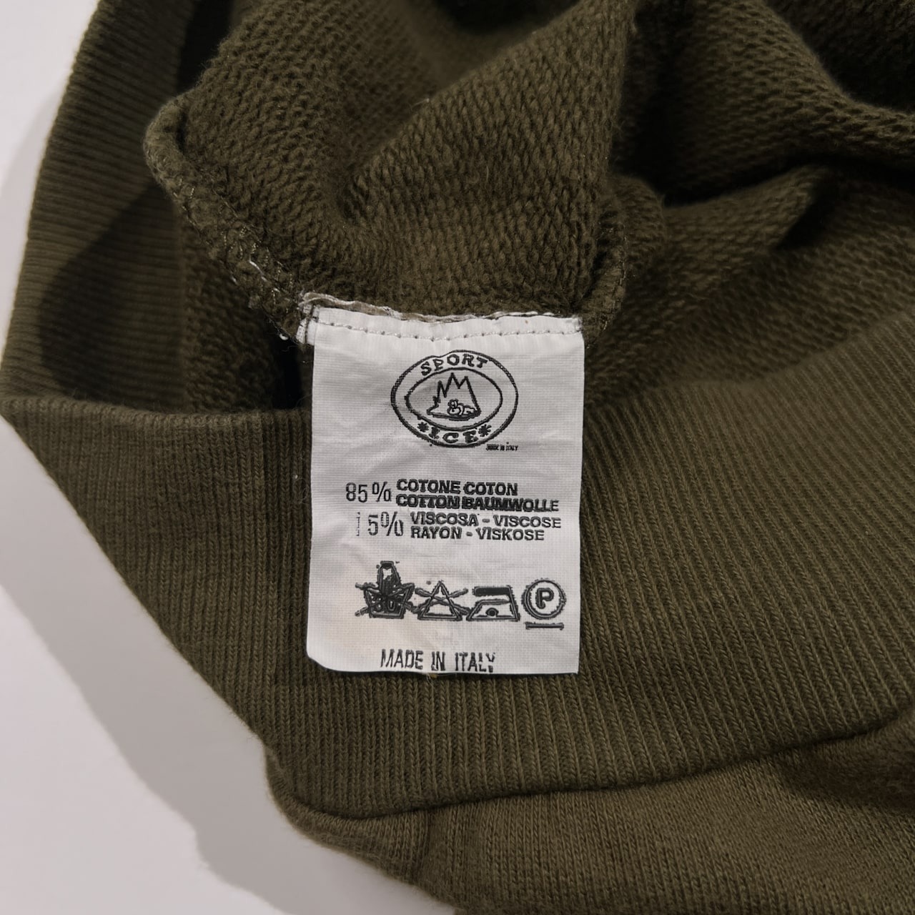 イタリア製 ICEBERG アイスバーグ 半袖 スウェット ポロシャツ サイズ S /カーキ系/ビンテージ