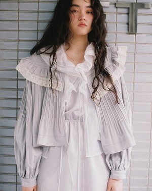 4/14発送 [flétta] flétta Pleats Lace Jacket_2 Colors 正規品 韓国ブランド 韓国通販 韓国代行 韓国ファッション  fletta フレタ フレッタ 日本 店舗