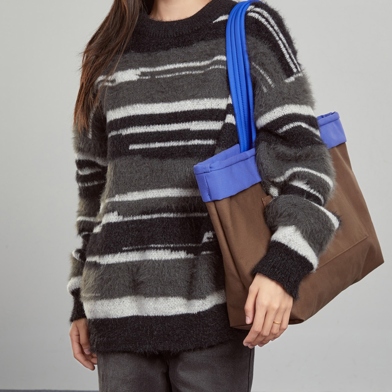 バイカラーキャンパス地２WAYトートバッグ   F0180 - 7