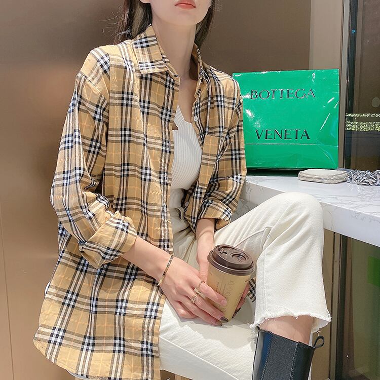 古着屋Cereja日本製 レトロ シャツジャケット チェック 切替デザイン 女子 雰囲気抜群◎