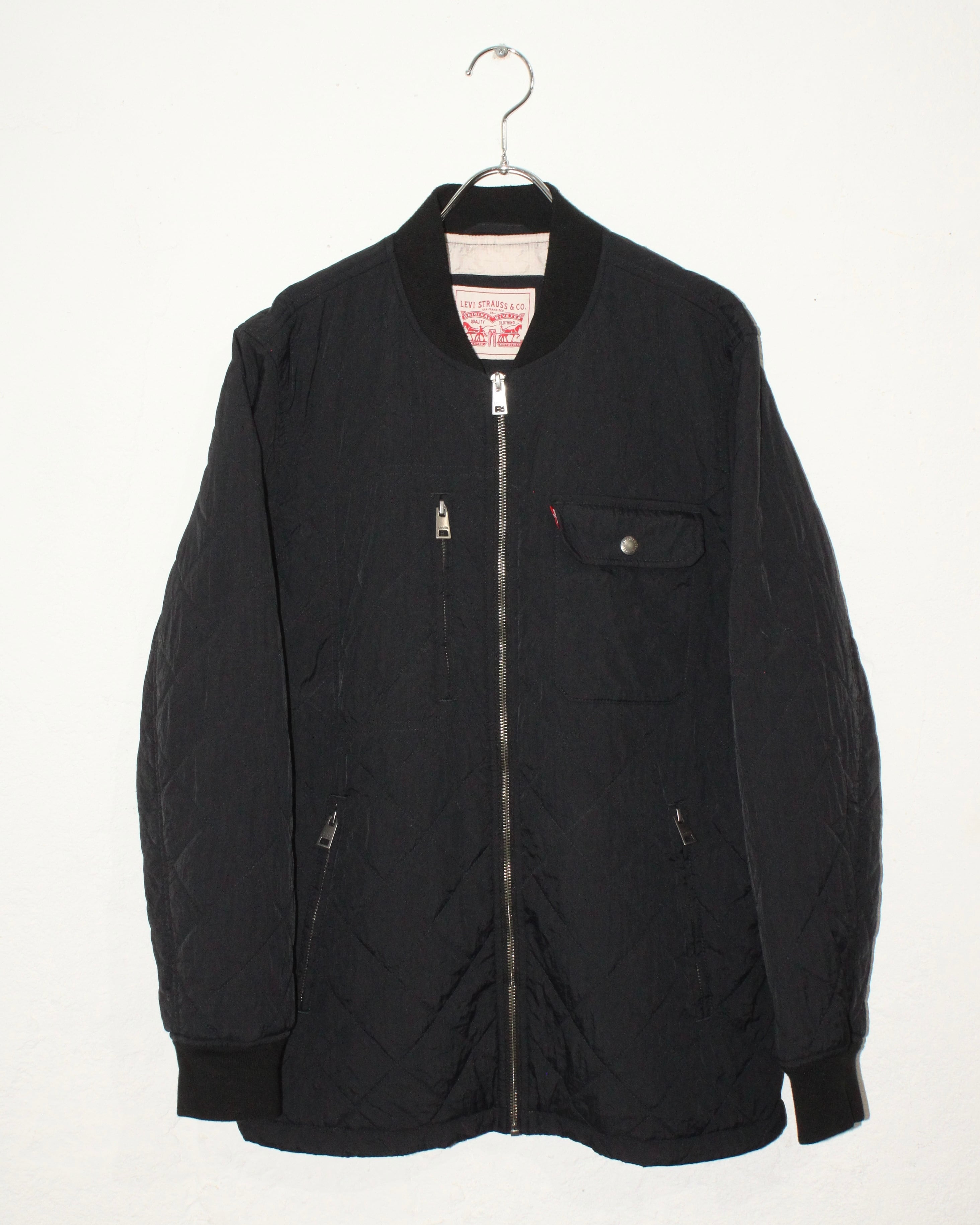 00s(2008)Levi's Zip-up Quilting Nylon Jacket