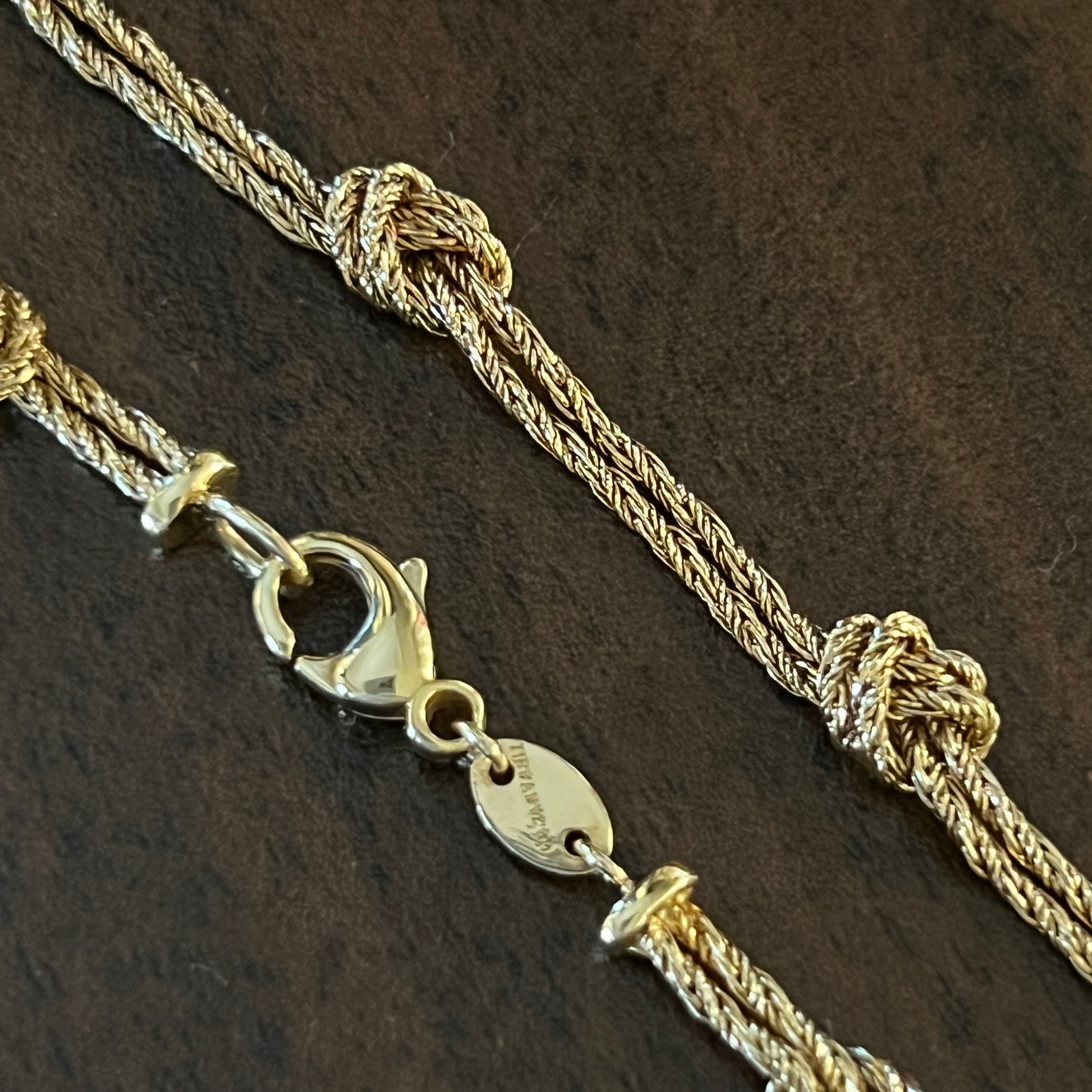 VINTAGE TIFFANY & CO. 18K Gold Textured Knot Bracelet 