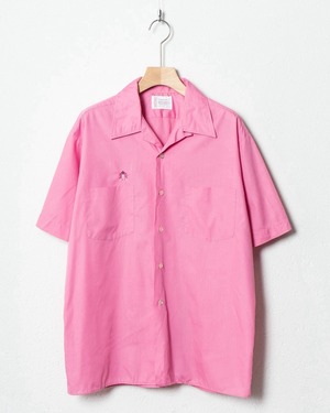 3180 vintage "TOWNCRAFT" permanent press open collar shirt / SIZE : L 16 1/2
