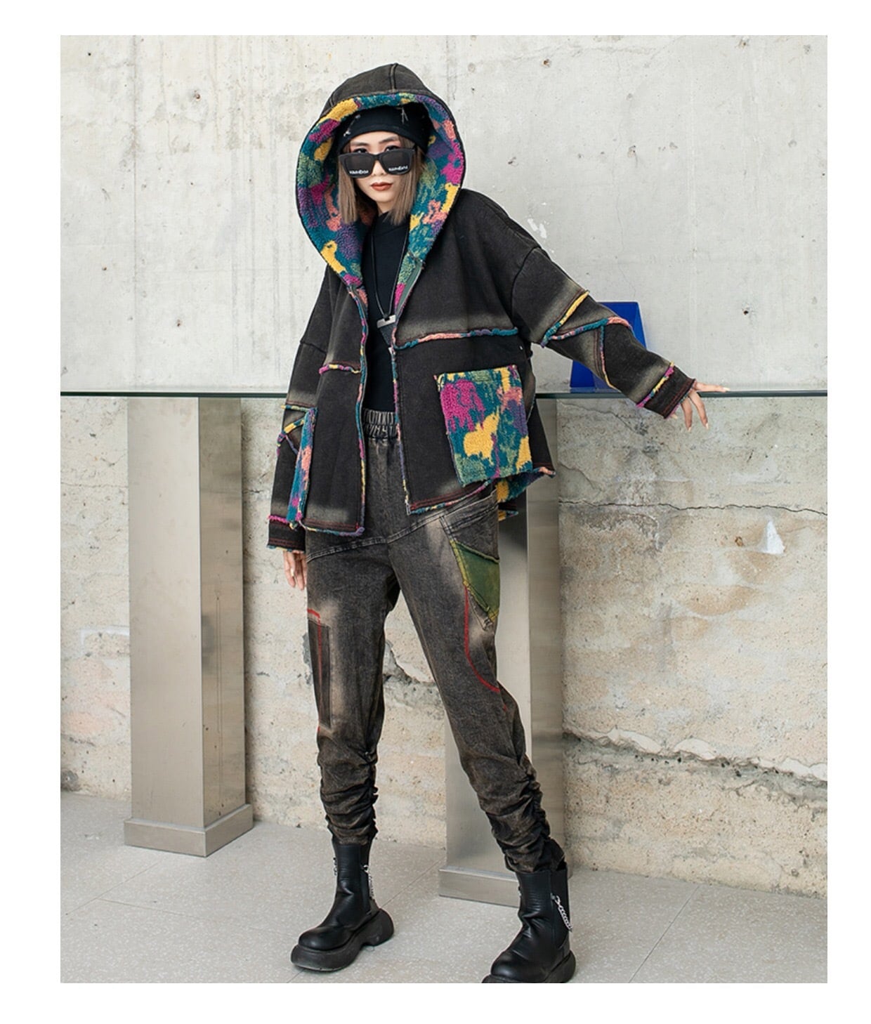 ジャケット カラフル カーキ ジャンパー ブルゾン セーター 姫 可愛い