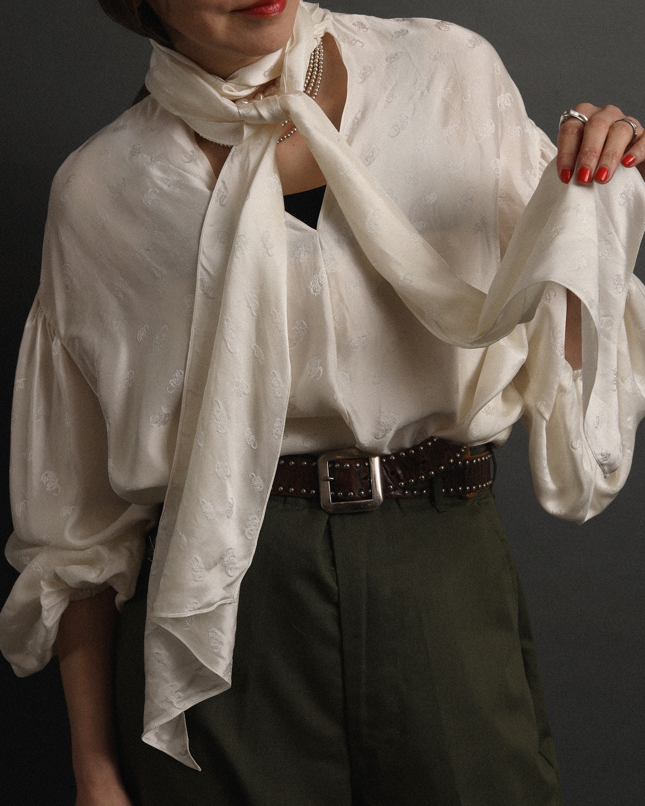 Chloe / Long Tie Blouse