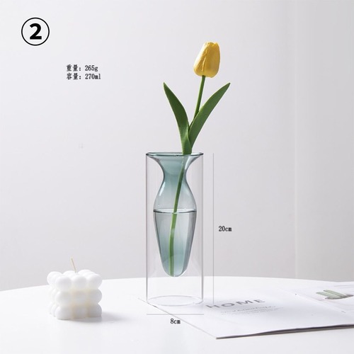 花瓶│ニュアンスラベンダー 陶器フラワーベース 2タイプ│北欧モダン インテリア雑貨 生花・ドライ対応 エレガント曲線デザイン