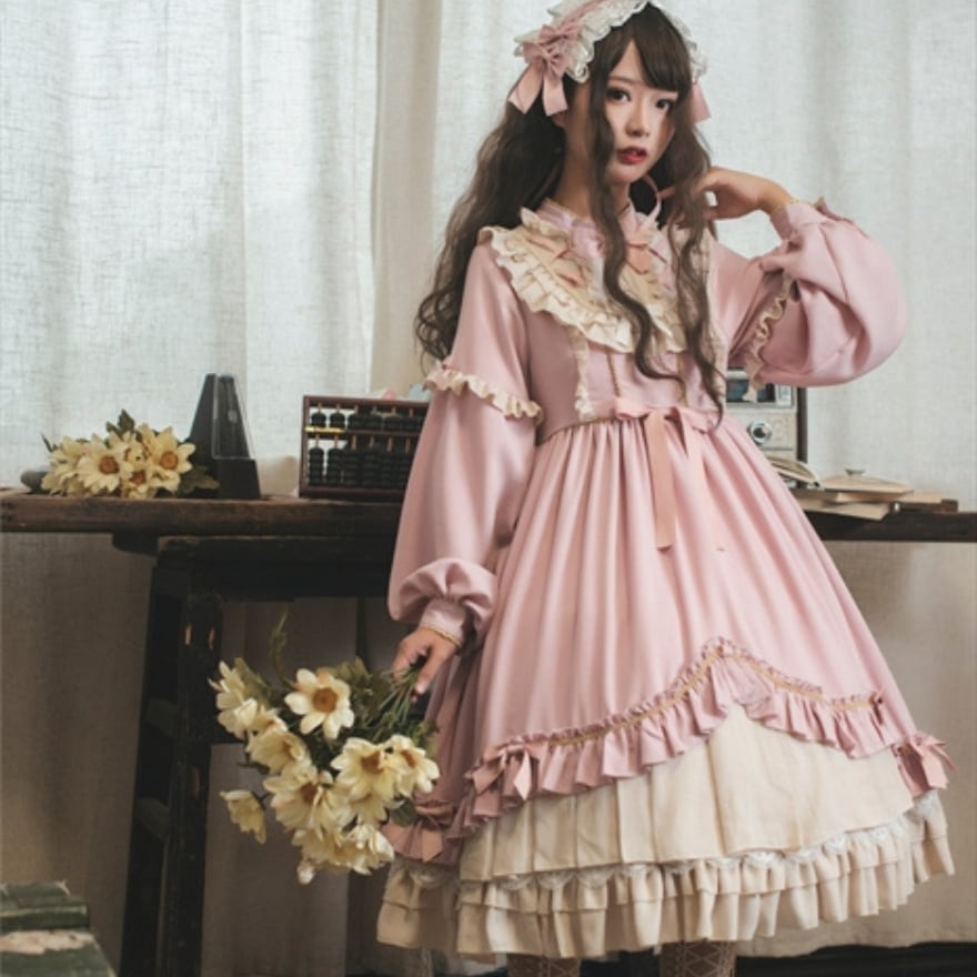ロリータ通販 SEASONZ クラロリ ドレス レトロ ワンピース ストラップ フリル 双子コーデ 原宿ファッション ガーリー 甘め ロマンティック ゆめかわ ロリィタ lolita | ロリータ通販 SEASONZ powered by BASE