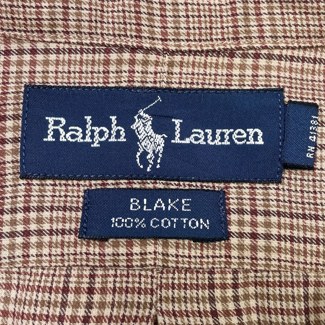 90年代 Ralph Lauren ラルフローレン BLAKE 千鳥格子 チェックシャツ 
