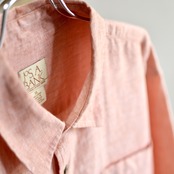 pink linen shirt