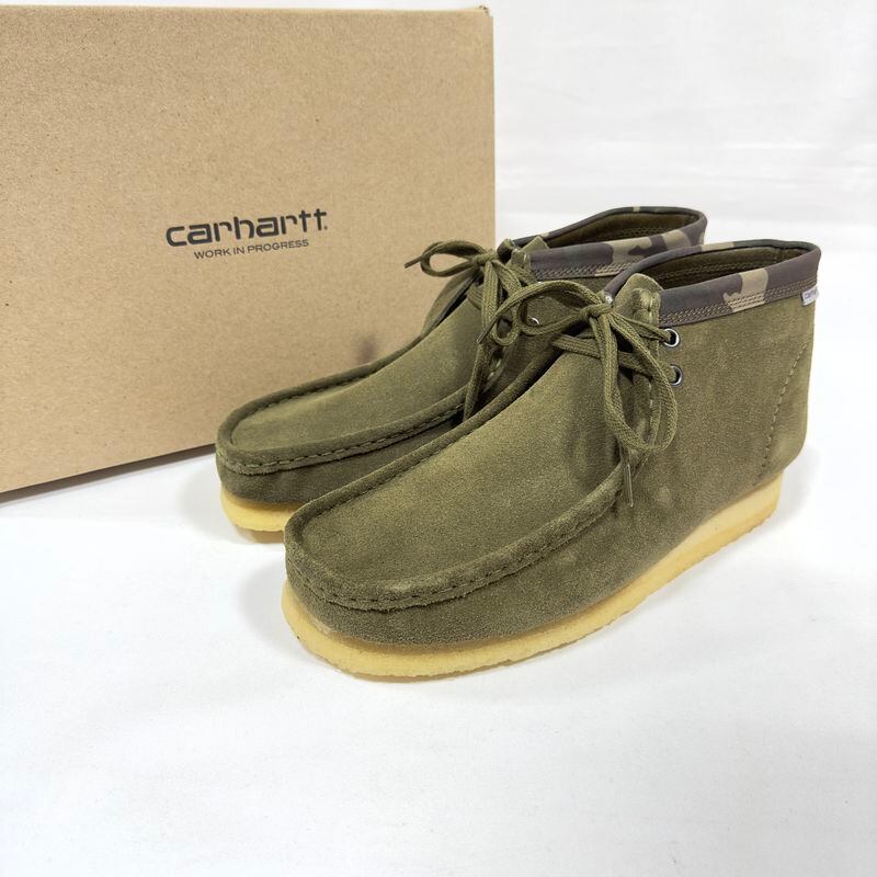 【未使用品】 Clarks Originals × CARHARTT WIP クラークス カーハート Wallabee Boot ワラビー ブーツ  ダークグリーン 27.5cm 迷彩 | have powered by BASE