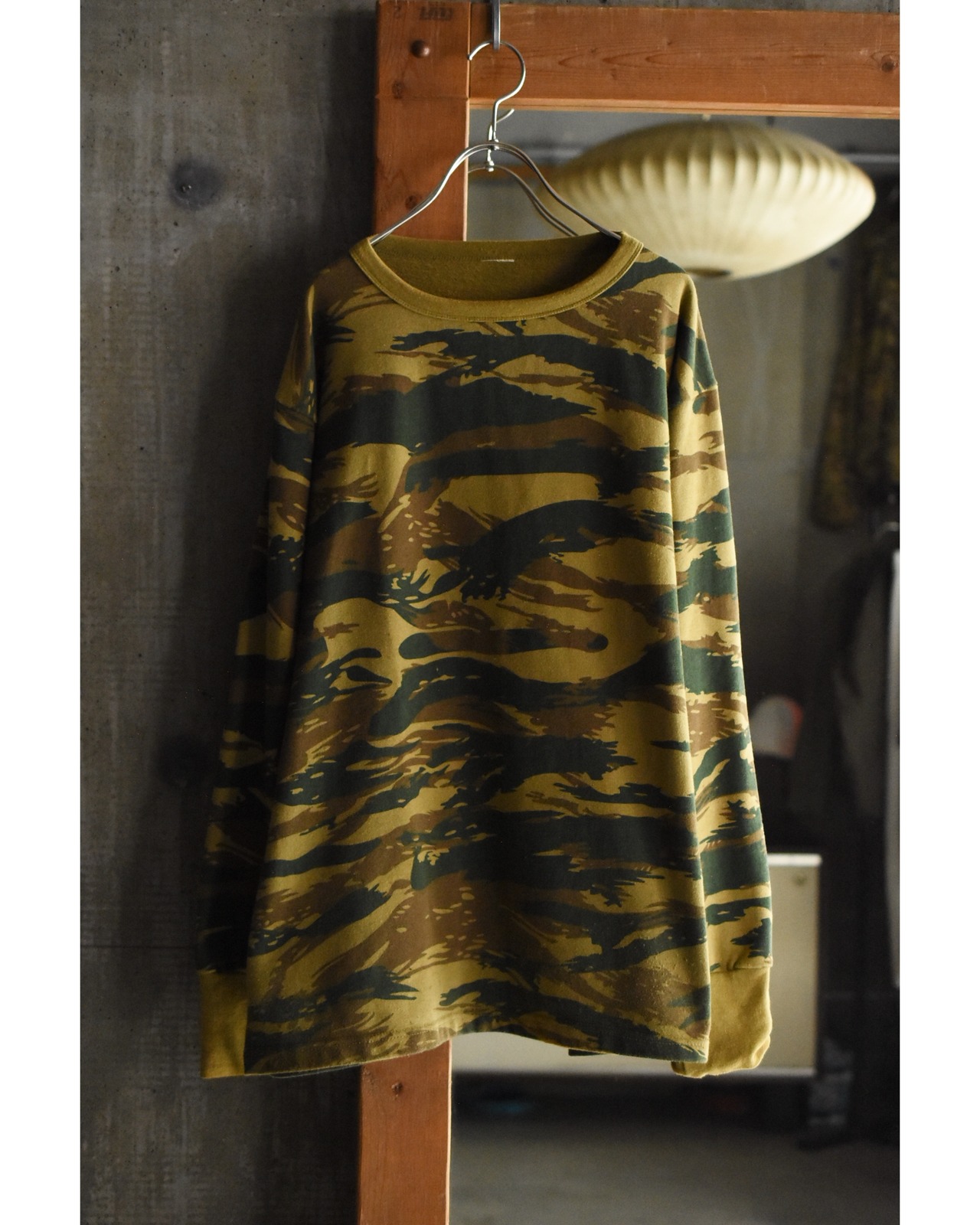 OK／Greek military sweat cut sew shirt