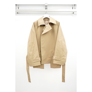 [Blanc YM] (ブランワイエム) BL-24S-STC Short Trench Coat (Dull Beige)