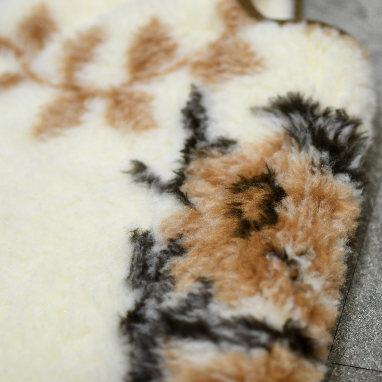 botanical pattern boa vest