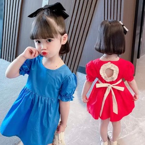 2色 子供服 80〜130 半袖 パフスリーブ フレアワンピース バックオープン リボン 送料無料 クルーネック ミディ丈ドレス ハイウエスト フレアスカート 子供 キッズコーデ キッズファッション キッズドレス キッズ 可愛い きれいめ エレガント 春 夏 ガーリー お出かけ 外出 きれいめカジュアル 着回し ファッション デート コーディネート 重ね着 休日 特別な日 お祝い 記念日 カジュアル 普段着 春コーデ 夏コーデ おしゃれ シンプル ゆったり 韓国 コーデ パーティー パーティドレス 誕生日