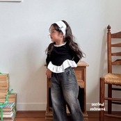 韓国子供服 / 26Autumn / 〖取寄〗second moment / ジュピターリボンTシャツ / キッズ服 / 女子服 *XS~JL*