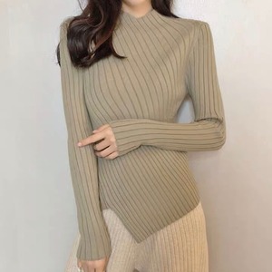 リブデザインニット