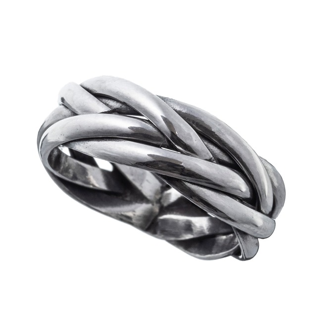 ELR0028S編み込みシルバーリング  Silver jewelry