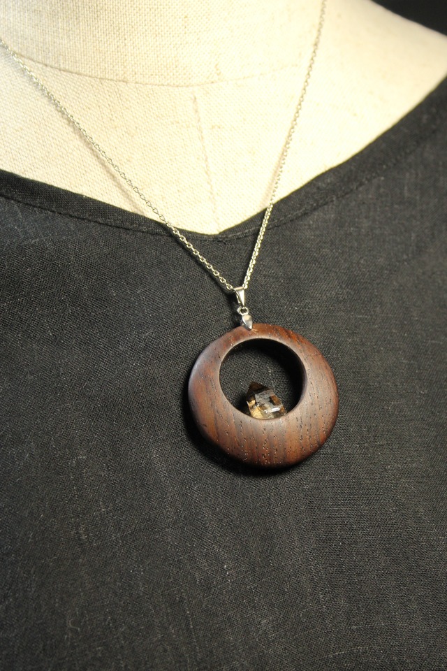 【211】宮崎スモーキー ローズウッドペンダント