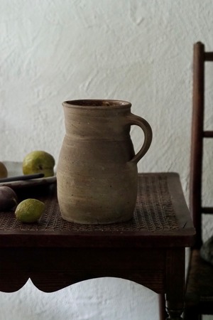 フランス 素焼きのピッチャー No.2-antique pottery pitcher