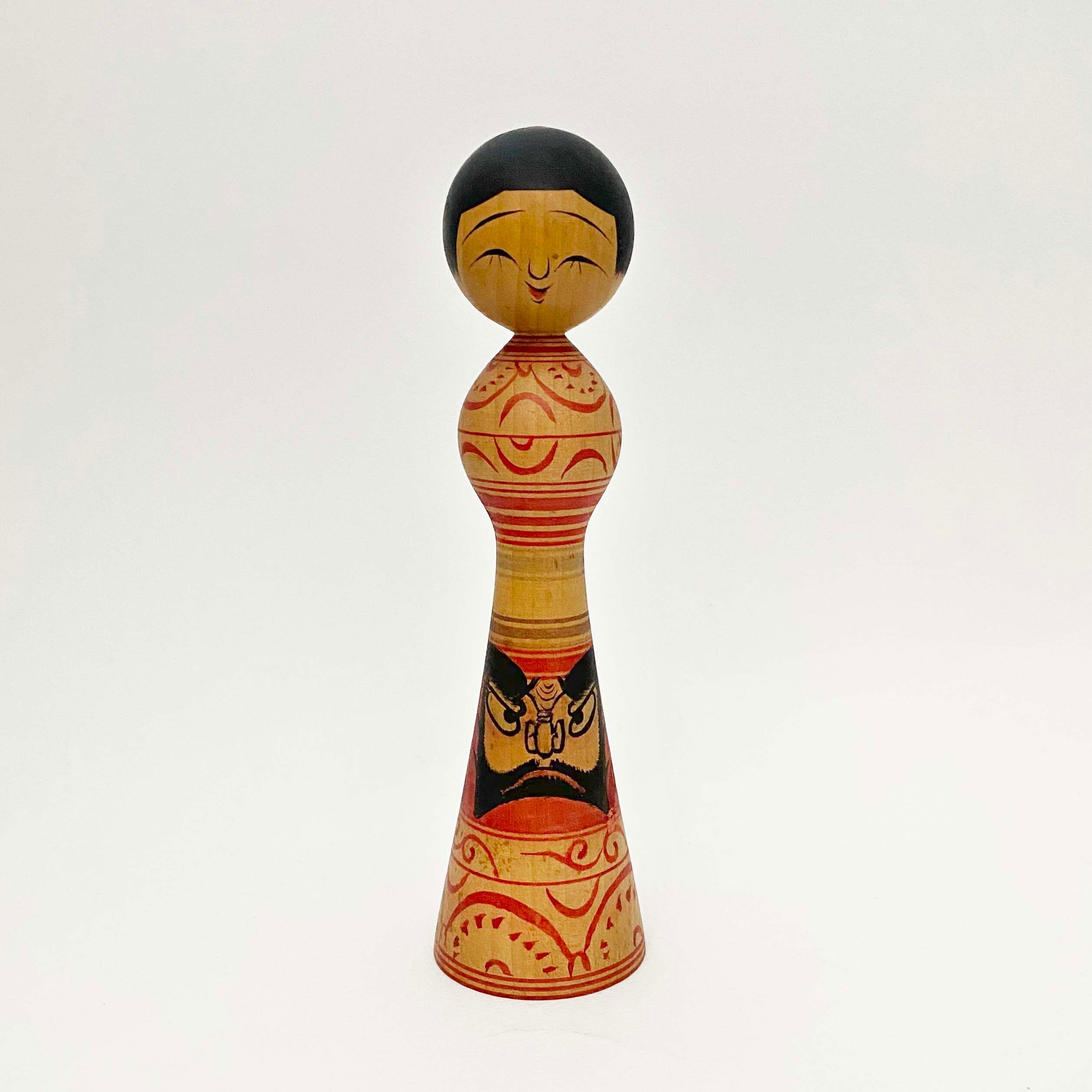 だるま柄こけし(津軽系始祖 / 盛秀太郎工人)19cm