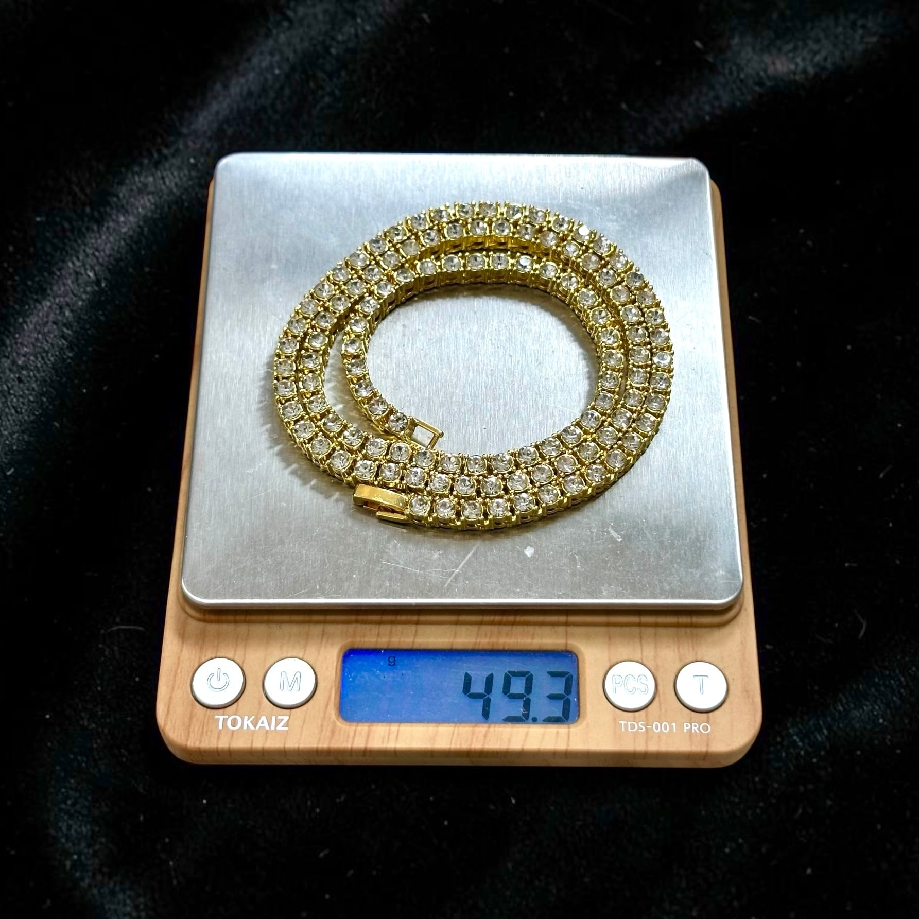 送料無料 クロスペンダント テニスチェーン付 60cm 55cm 50cm 45cm 幅