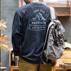 mountain vintage style long sleeve t-shirt A0890