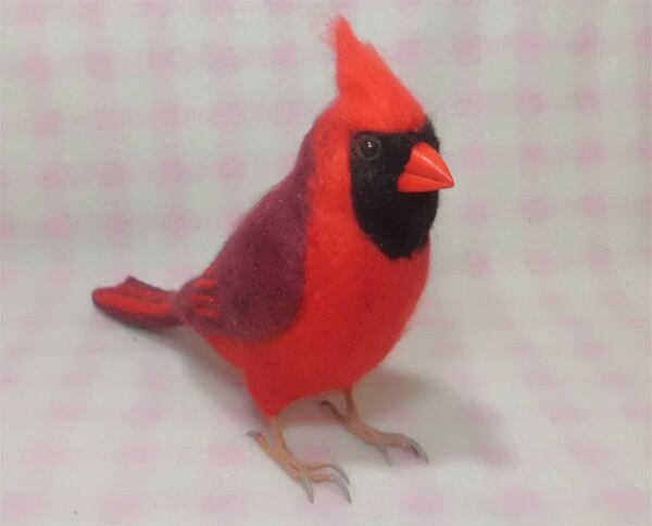受注作成品】 猩々紅冠鳥（ショウジョウコウカンチョウ）台湾の野鳥