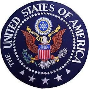【ミリタリー】特大ワッペン U.S.SEALs  大統領ロゴ　25.8cm【ワッペン】