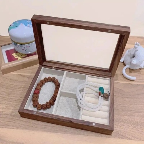 アクセサリーケース ジュエリーボックス コレクション 整理 収納 ディスプレイ インテリア 雑貨 北欧 ナチュラル モダン 蓋付き 木製 アクセサリー ジュエリー 指輪 リング ブレスレット ギフト