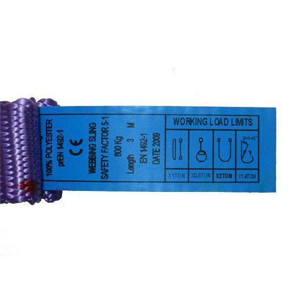 CEベルトスリング E型 幅25mm×長さ2m 10本 最大使用荷重800kg CEベルトスリング E型 幅25mm×長さ2m 10本 最大使用荷重800kg