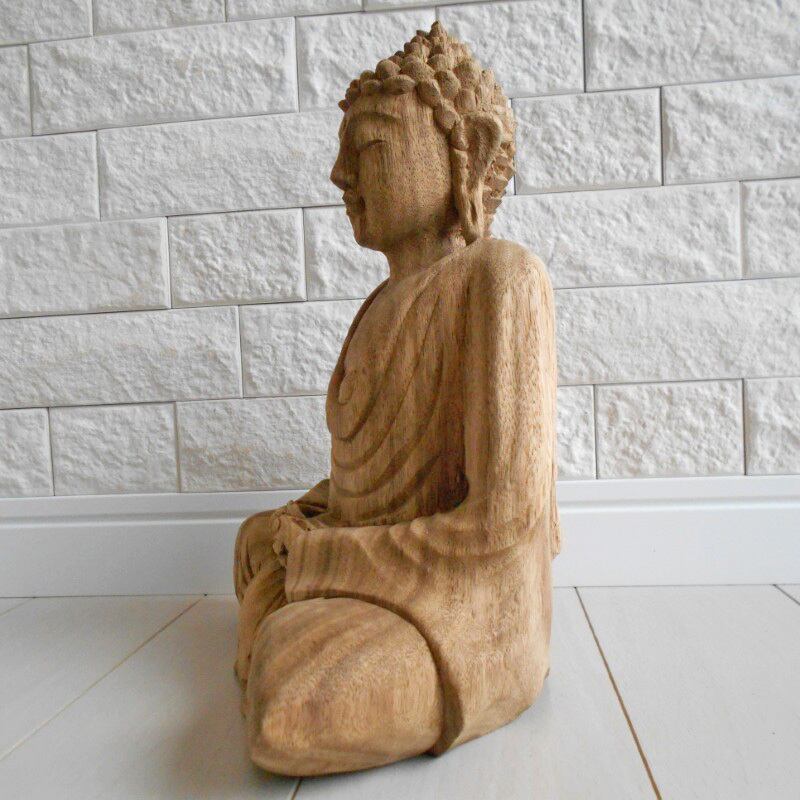 テラコッタ素材/ブッダ】像彫刻 手彫り模様のブッダ像[3.2cm] の通販